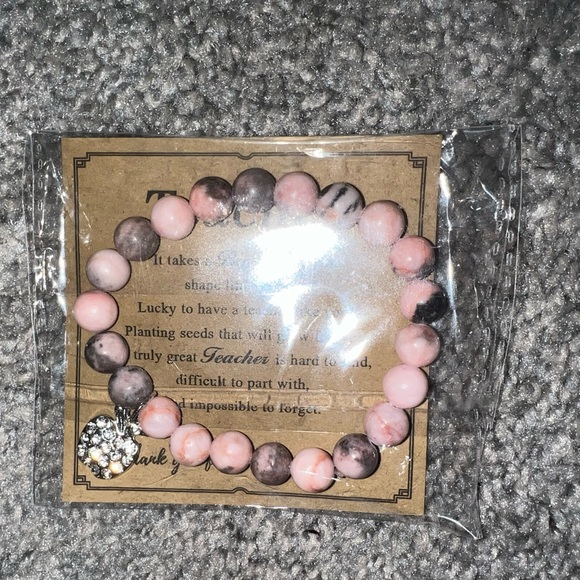 $4 NATURAL STONE TEACHER BEADED BRACELET. NEW. $4 WHEN BUNDLED WITH 3 OR MORE - Picture 7 of 16
